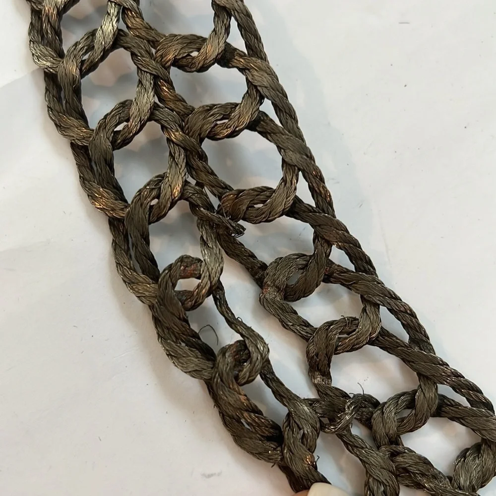 43” Metal Wire Crochet Silver Mesh Adjustable Belt Hand Made in Greece